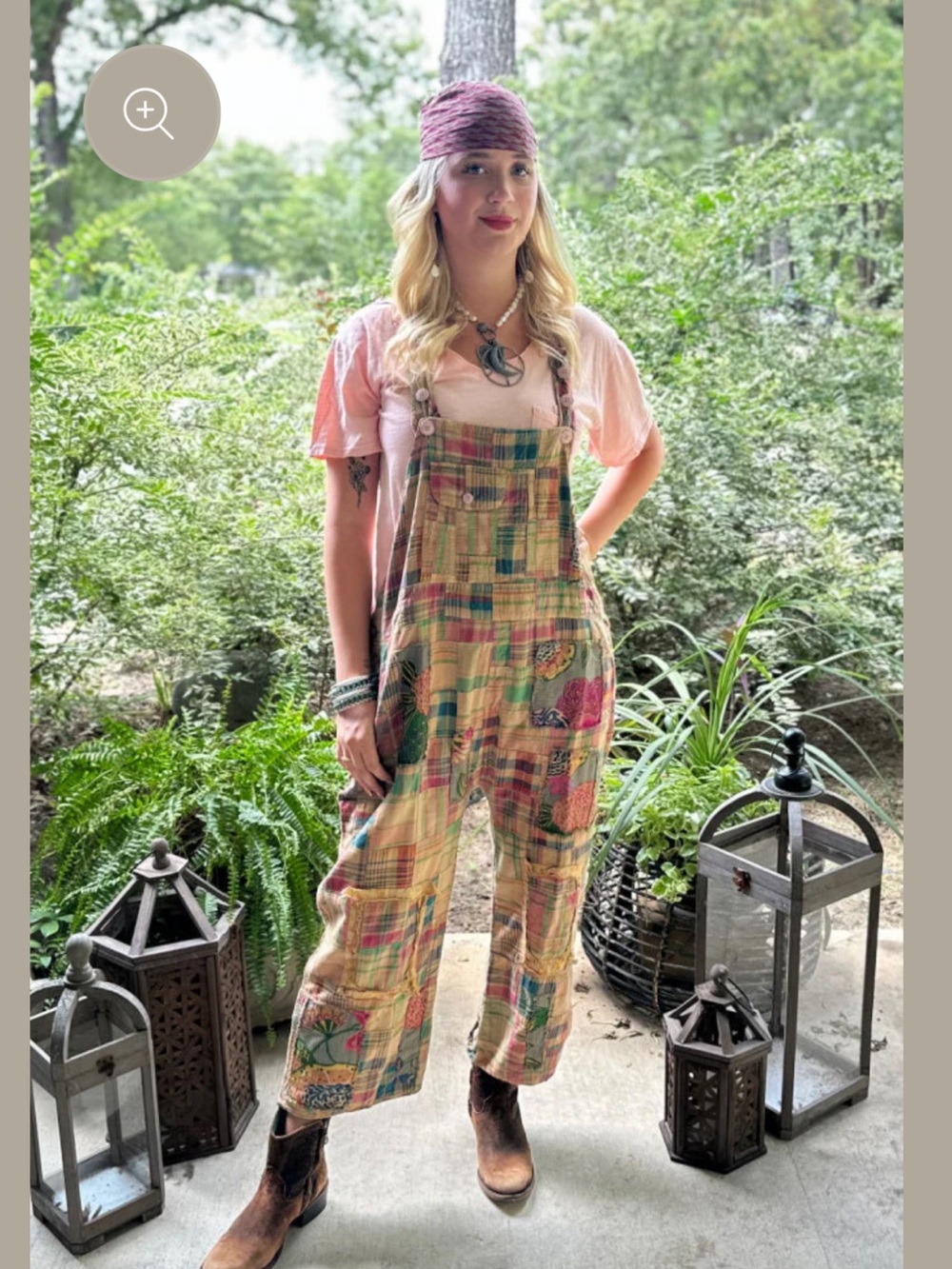 Jaded Gypsy Travel Awaits Patchwork Overalls -  Multi